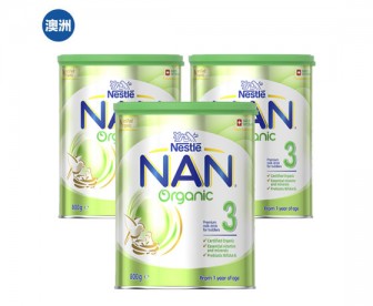 【澳洲直邮包邮】Nestle NAN 雀巢能恩 有机婴幼儿奶粉含活性益生菌 3段 800克*3罐（1岁以上适用）